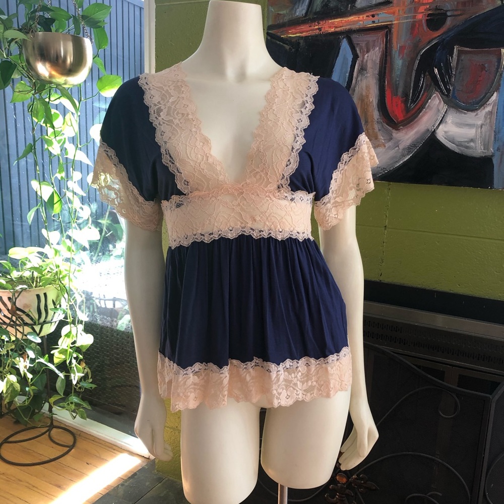 Venus Lace trim blouse